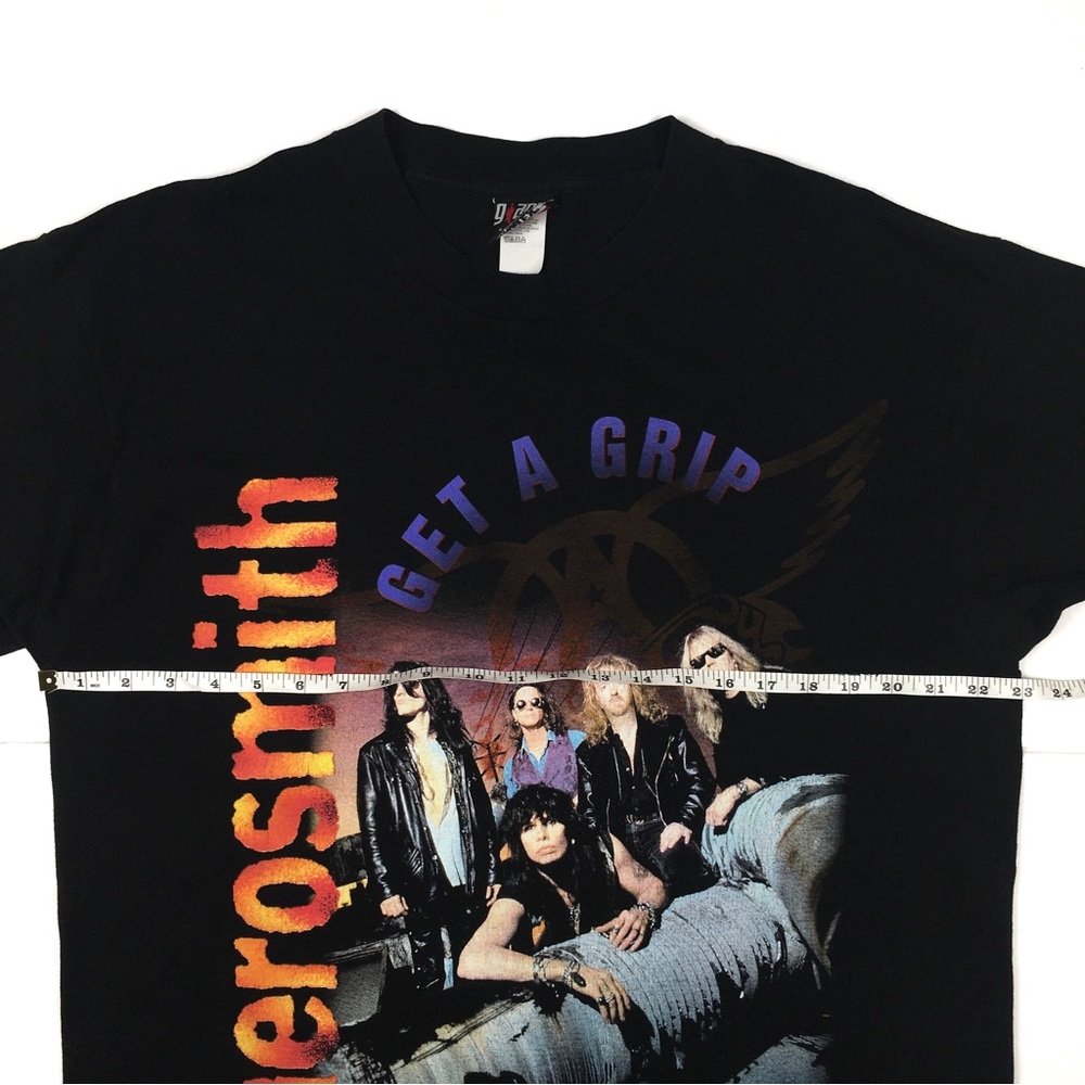 Vintage 1994 Aerosmith Get a Grip Band T-Shirt XL Black Rock Tee 90s Vtg Music - Picture 10 of 16